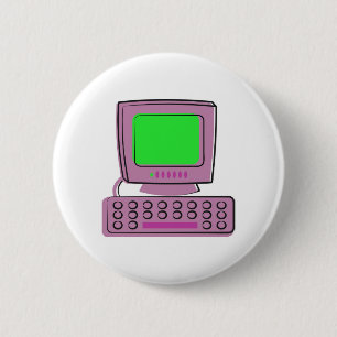 Computer 6 Cm Round Badge