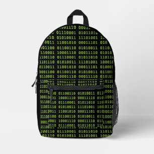 Computer Binary Code Printed Backpack
