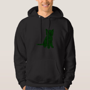 Computer Binary Numbers Cat Programmer Coder Men Hoodie