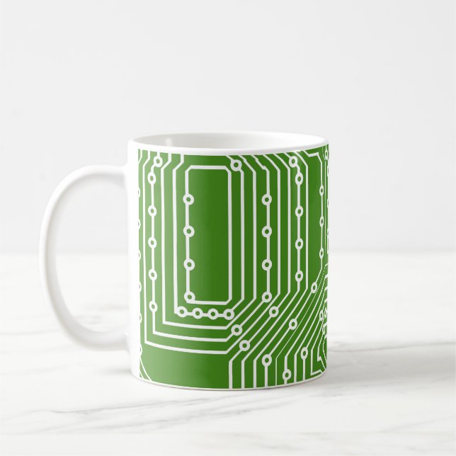 Computer board pattern coffee mug (Left)