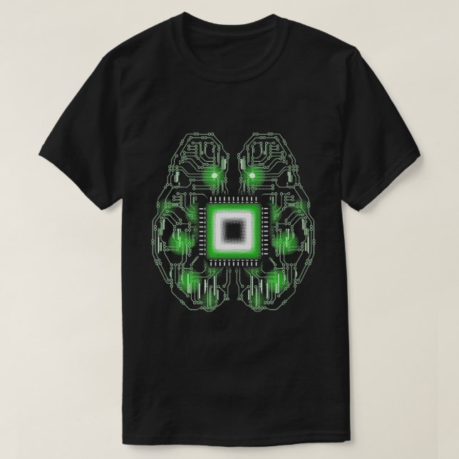 Computer Brain Circuit Board  T-Shirt (Design Front)