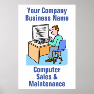 Computer Business Wall Mounted Poster