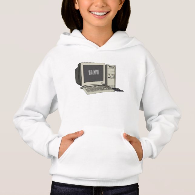 Computer cartoon illustration  (Front)
