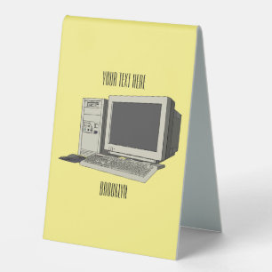 Computer cartoon illustration