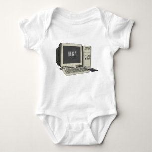 Computer cartoon illustration  baby bodysuit
