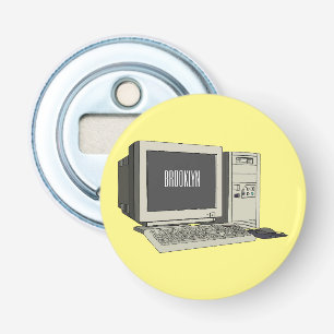 Computer cartoon illustration bottle opener