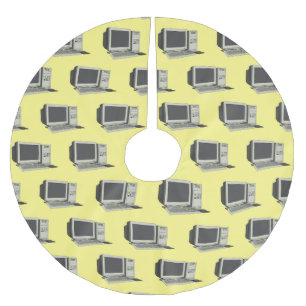 Computer cartoon illustration brushed polyester tree skirt