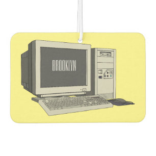 Computer cartoon illustration car air freshener