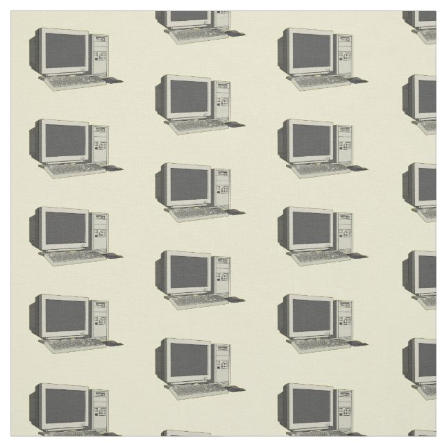 Computer cartoon illustration  fabric (Swatch)