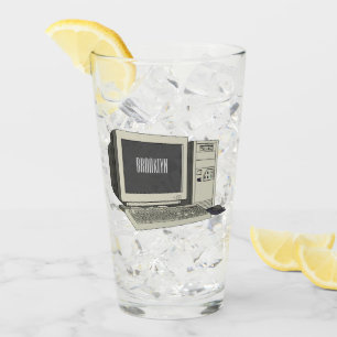 Computer cartoon illustration  glass