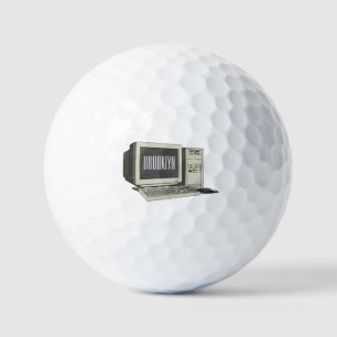 Computer cartoon illustration golf balls