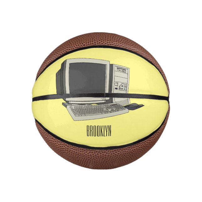 Computer cartoon illustration  mini basketball (Front)