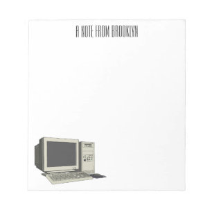 Computer cartoon illustration  notepad