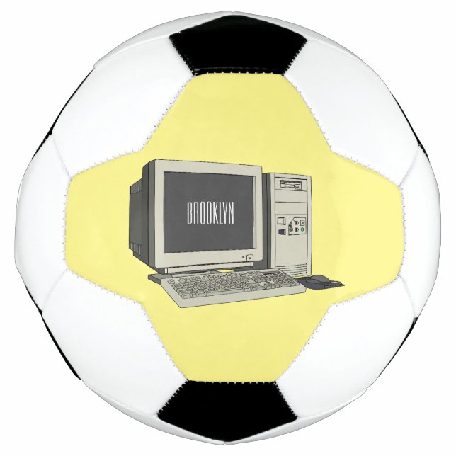 Computer cartoon illustration  soccer ball (Front)