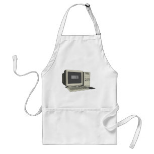 Computer cartoon illustration  standard apron