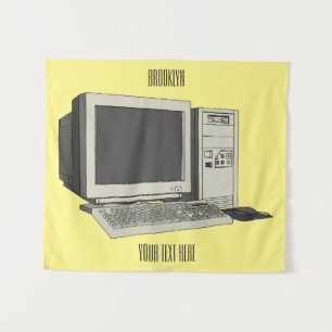 Computer cartoon illustration  tapestry