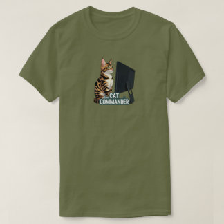 Computer Cat Commander Linux Bengal T-Shirt