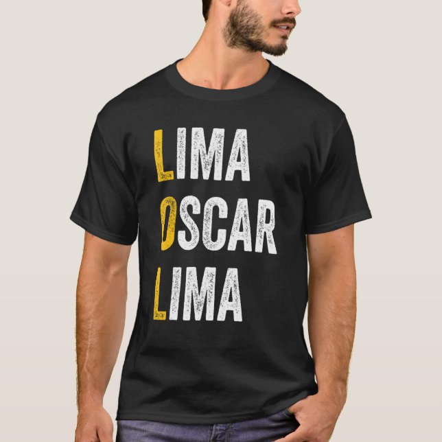 Computer Chat Shortcuts Lima Oscar Lima   Lol T-Shirt (Front)