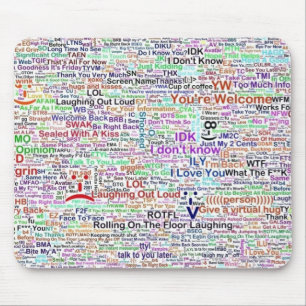 Computer Chat Word Art Mouse Pad