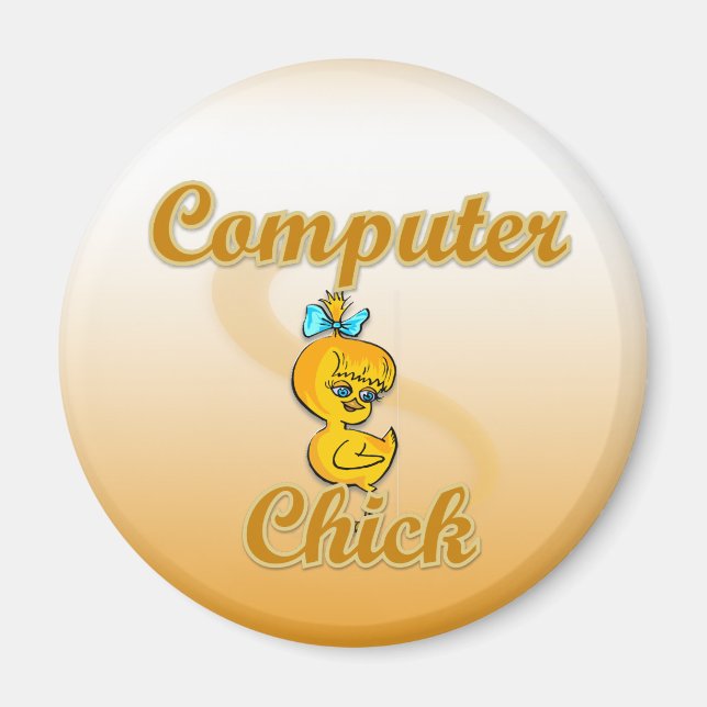 Computer Chick Magnet (Front)