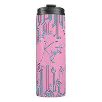 Computer Chip Nerd Black pink blue text name