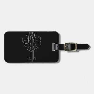 Computer Chip Tree Programmer Coder Engineer Tech Luggage Tag