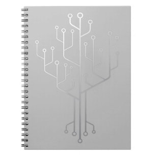 Computer Chip Tree Programmer Coder Engineer Tech Notebook