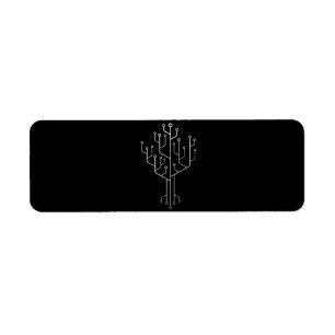 Computer Chip Tree Programmer Coder Engineer Tech Return Address Label