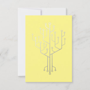 Computer Chip Tree Programmer Coder Engineer Tech Thank You Card