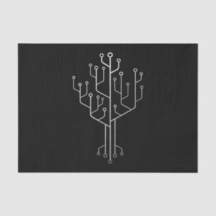 Computer Chip Tree Programmer Coder Engineer Tech Tissue Paper