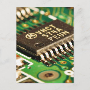 Computer Chips Circuits Boards Postcard