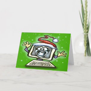 Computer Christmas Holiday Card