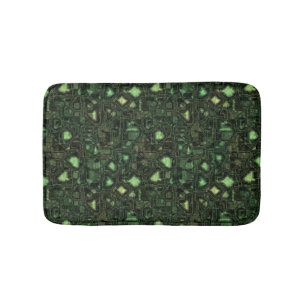Computer circuit background bath mat