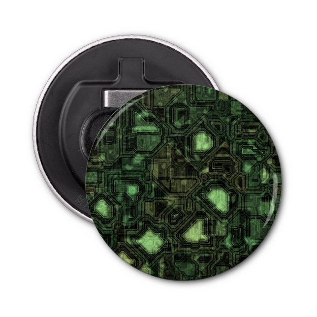 Computer circuit background bottle opener (Front)