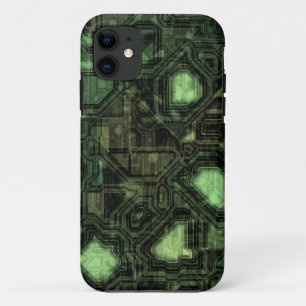 Computer circuit background iPhone 11 case
