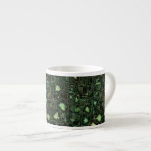 Computer circuit background espresso cup