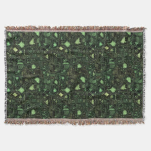 Computer circuit background throw blanket