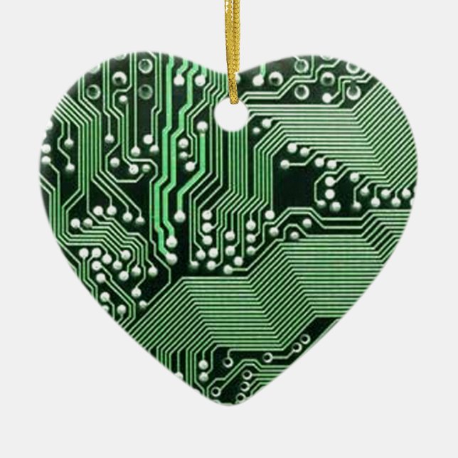 Computer circuit board ceramic ornament (Front)