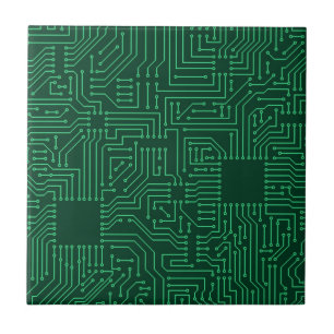Computer circuit board ceramic tile