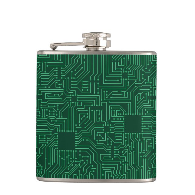 Computer circuit board hip flask (Front)