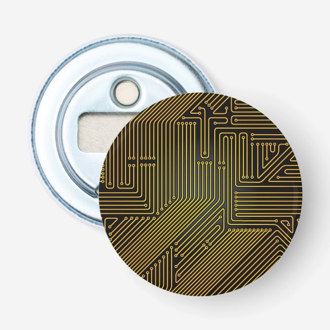 Computer circuit board pattern bottle opener (Front)