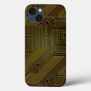 Computer circuit board pattern iPhone 13 case