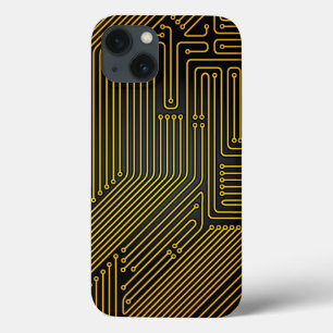 Computer circuit board pattern iPhone 13 case