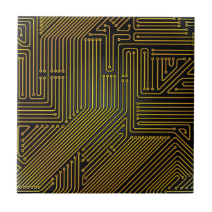 Computer circuit board pattern ceramic tile