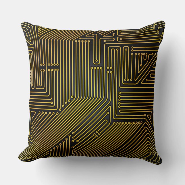 Computer circuit board pattern cushion (Front)