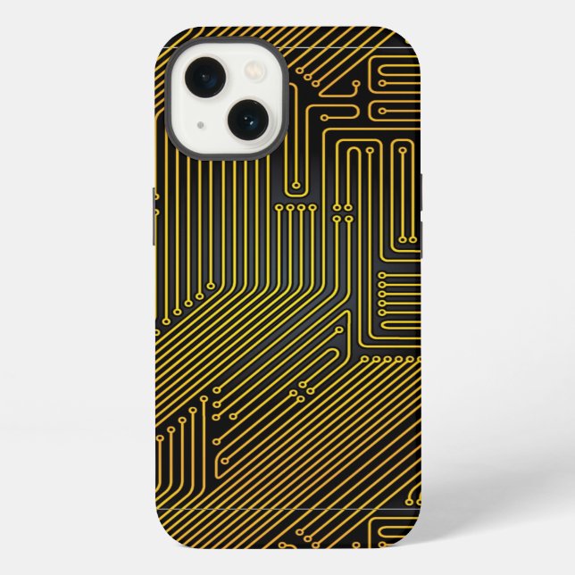 Computer circuit board pattern iPhone case (Back)