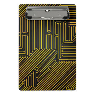 Computer circuit board pattern mini clipboard