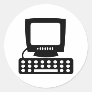 Computer Classic Round Sticker