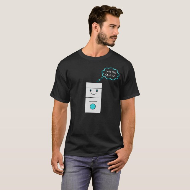 Computer Cloud Funny Technology T-Shirt (Front Full)