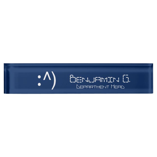 Computer Code Face Nameplate (Front)